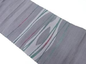 リサイクル　手織り紬抽象模様織出し名古屋帯